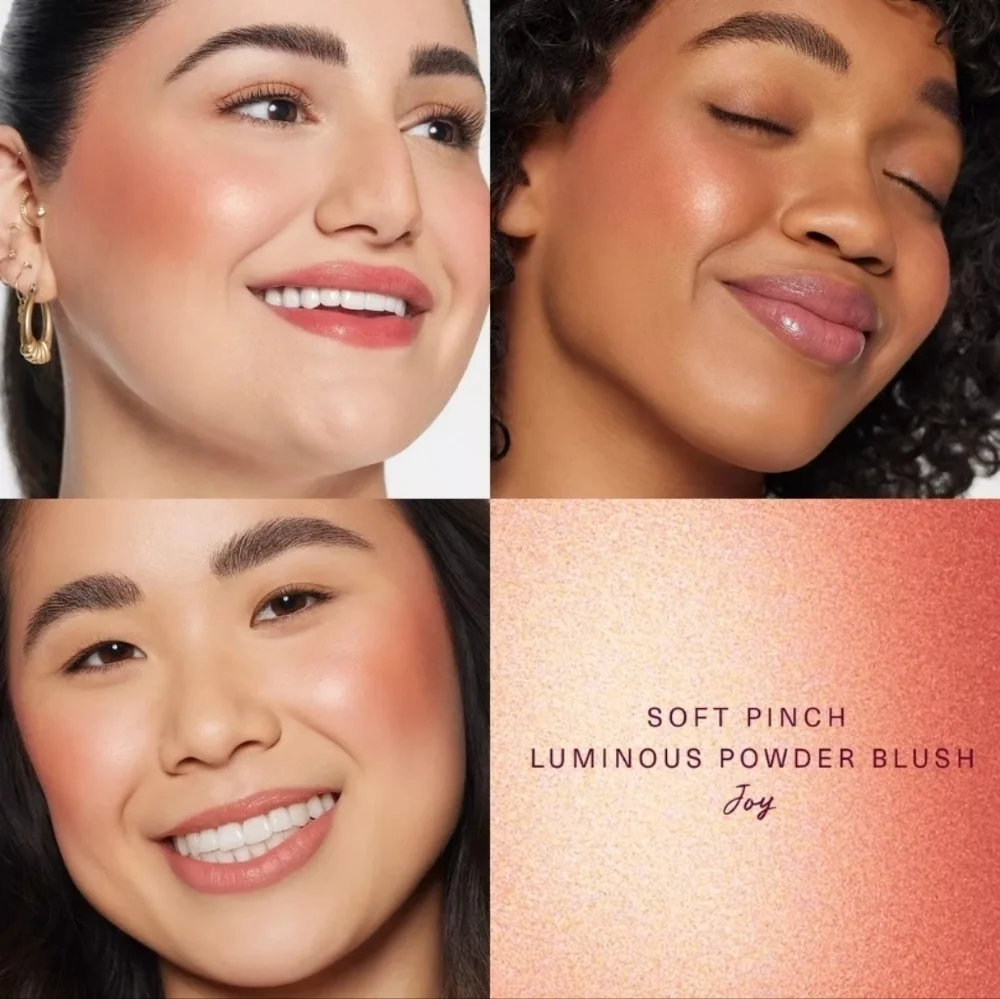Rare Beauty Soft Pinch Luminous Powder Blush: Joy (Muted Peach), .098oz, NIB